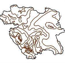 Isotherms contour map of Kurdistan