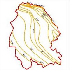 Map curves of the evaporation of Khorasan Razavi