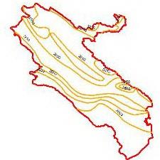 The evaporation curves map Ilam
